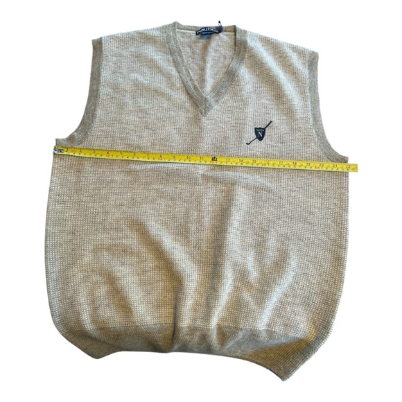 Vintage Nautica 100% Wool Sweater Vest NWT XL Golf Logo Y2K Preppy Deadstock NOS - Picture 7 of 13